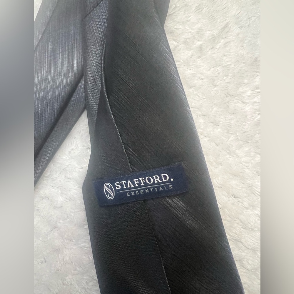 Stafford tie. Dark grey / black. Length 59” - Picture 3 of 3